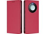 Custodia Per Telefono Cellulare Per Honor X9C Smart,Poliuretanopelle Flip Cover Antiurto Custodia Magnetica Con Stand Rosso