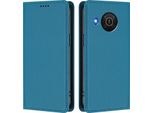 Custodia Per Telefono Cellulare Per Nokia X20 /Nokia X10, Flip Cover In Finto Cuoio Antiurto Magnetica Con Supporto Blu