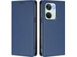 Custodia Per Telefono Cellulare Per Oneplus Nord 3, Flip Cover In Finto Cuoio Antiurto Custodia Magnetica Con Supporto Blu Scuro