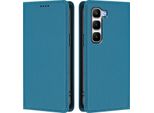 Custodia In Pelle Per Infinix Hot 60 Pro+, Custodia Flip Magnetica In Finto Cuoio Con Supporto Lake Blu