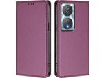 Custodia In Pelle Per Honor X7B 4G/X7B 5G/Honor 90 Smart, Custodia Flip Magnetica In Finto Cuoio Con Supporto Viola