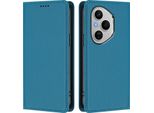 Custodia Per Telefono Cellulare Per Honor 400 Pro, Flip Cover In Finto Cuoio Antiurto Magnetica Con Supporto Blu