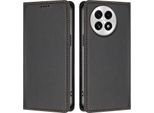 Custodia In Pelle Per Oneplus 13, Flip Case Magnetico In Finto Cuoio Con Supporto Nero