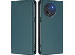Custodia In Pelle Per Doogee Note 59 / Note 59 Pro, Custodia Magnetica In Finto Cuoio Con Supporto Verde