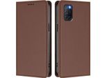 Custodia In Pelle Per Oppo A52 / A92 / A72 4G, Flip Case Magnetico In Finto Cuoio Con Supporto Marrone