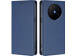 Custodia Per Huawei Mate 70 Air, Flip Cover In Finto Cuoio Antiurto Magnetica Con Supporto Blu Scuro