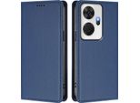 Custodia In Pelle Per Itel P55+, Custodia Flip Magnetica In Finto Cuoio Con Supporto Blu Scuro