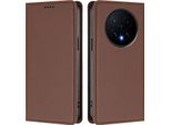 Custodia In Pelle Per Honor Magic8, Flip Case Magnetico In Finto Cuoio Con Supporto Marrone