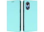 Custodia In Pelle Per Oppo A17/Oppo A17K, Custodia Magnetica In Finto Cuoio Flip Con Supporto Verde Menta