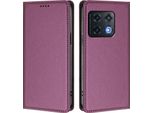 Custodia Per Telefono Cellulare Per Oneplus 10 Pro, Flip Cover In Finto Cuoio Antiurto Magnetica Con Supporto Viola