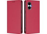 Custodia Per Telefono Cellulare Per Blu G53, Flip Cover In Finto Cuoio Antiurto Custodia Magnetica Con Supporto Rosso
