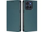Custodia In Pelle Per Motorola Moto G56, Custodia Flip Magnetica In Finto Cuoio Con Supporto Verde