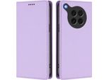 Custodia Per Oppo Find X8S, Custodia Magnetica Antiurto Con Supporto In Finto Cuoio Flip Cover Viola