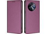 Custodia Per Cellulare Per Itel S24, Flip Cover In Finto Cuoio Antiurto Magnetica Con Supporto Viola