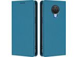 Custodia Per Telefono Cellulare Per Nokia G20 /Nokia G10 /Nokia 6.3, Flip Cover In Finto Cuoio Antiurto Magnetica Con Supporto Blu