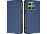Custodia In Pelle Per Honor X6B/Honor X6A, Flip Case Magnetico In Finto Cuoio Con Supporto Blu Scuro