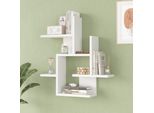 Scaffale A Muro 'Reyna' Con 7 Ripiani 66 X 63 X 15 Cm Bianco