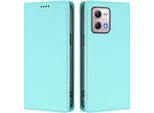 Custodia Per Motorola Moto G Stylus 2023 4G, Custodia Magnetica Antiurto Con Supporto In Finto Cuoio Flip Cover Turchese