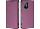 Custodia In Pelle Per Oppo A94 5G, Custodia Magnetica In Finto Cuoio Con Supporto Viola