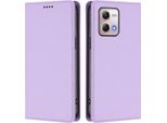 Custodia Per Motorola Moto G Stylus 2023 4G, Custodia Magnetica Antiurto Con Supporto In Finto Cuoio Flip Cover Viola