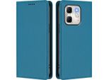 Custodia Per Cellulare Per Infinix Hot 50I /Smart 9 /Smart 9 Hd,Poliuretanoleather Flip Cover Custodia Magnetica Antiurto Con Supporto Blu