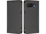 Custodia Per Google Pixel 10A, Flip Cover In Finto Cuoio Antiurto E Magnetica Con Supporto Nero