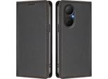 Custodia Per Telefono Cellulare Per Huawei Nova Y73, Flip Cover In Finto Cuoio Antiurto Custodia Magnetica Con Supporto Nero
