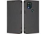 Custodia In Pelle Per Motorola Moto G Stylus 5G 2021, Custodia Flip Magnetica In Finto Cuoio Con Supporto Nero
