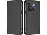 Custodia In Pelle Per Oneplus 10T, Flip Case Magnetico In Finto Cuoio Con Supporto Nero