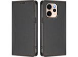 Custodia In Pelle Per Oppo Reno15 5G, Custodia Flip Magnetica In Finto Cuoio Con Supporto Nero