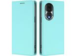 Custodia Per Telefono Cellulare Per Honor 80, Flip Cover In Finto Cuoio Antiurto Magnetica Con Supporto Turchese