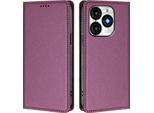Custodia Per Cellulare Per Itel A70, Flip Cover In Finto Cuoio Antiurto Magnetica Con Supporto Viola
