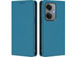 Custodia In Pelle Per Oneplus Nord CE3, Custodia Flip Magnetica In Finto Cuoio Con Supporto Lake Blu