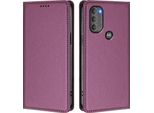 Custodia In Pelle Per Motorola Moto G71 5G, Custodia Magnetica In Finto Cuoio Con Supporto Viola