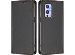 Custodia Per Telefono Cellulare Per Oneplus 9, Flip Cover In Finto Cuoio Antiurto Magnetica Con Supporto Nero