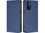 Custodia In Pelle Per Oppo A36/Oppo A76/Oppo A96/Oppo K10 4G, Custodia Flip Magnetica In Finto Cuoio Con Supporto Blu Scuro