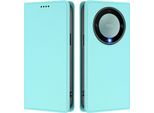 Custodia Per Telefono Cellulare Per Honor X9A/Magic5 Lite, Custodia Magnetica Antiurto In Finto Cuoio Flip Cover Con Supporto Turchese