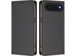 Custodia Per Iphone Air, Flip Cover In Finto Cuoio Antiurto E Magnetica Con Supporto Nero
