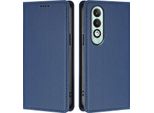 Custodia In Pelle Per Oppo K12X 5G, Custodia Magnetica In Finto Cuoio Con Supporto Blu Scuro