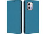 Custodia In Pelle Per Motorola Moto G Stylus 2023 4G, Custodia Flip Magnetica In Finto Cuoio Con Supporto Lago Blu