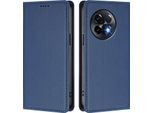 Custodia Per Telefono Cellulare Per Oneplus 11R, Flip Cover In Finto Cuoio Antiurto Custodia Magnetica Con Supporto Blu Scuro