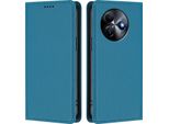 Custodia Per Cellulare Per Itel S24, Flip Cover In Finto Cuoio Antiurto Magnetica Con Supporto Blu