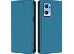 Custodia In Pelle Per Oppo Find X5 Lite, Custodia Flip Magnetica In Finto Cuoio Con Supporto Lake Blu