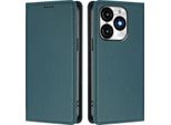 Custodia In Pelle Per Itel A70, Flip Case Magnetico In Finto Cuoio Con Supporto Verde