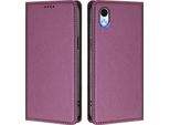 Custodia In Pelle Per Iphone Xr, Custodia Flip Magnetica In Finto Cuoio Con Supporto Viola