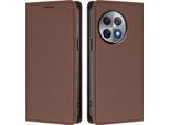 Custodia Per Telefono Cellulare Per Oneplus Ace 2 Pro, Flip Cover In Finto Cuoio Antiurto Magnetica Con Supporto Marrone