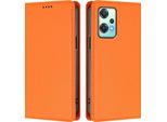 Custodia In Pelle Per Oneplus Nord Ce 2 Lite 5G/Nord 2 Lite, Custodia Flip Magnetica In Finto Cuoio Con Supporto Arancione