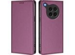 Custodia In Pelle Per Oppo Find X8S, Custodia Magnetica In Finto Cuoio Con Supporto Viola