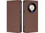 Custodia In Pelle Per Honor X9B/Magic6 Lite, Custodia Magnetica In Finto Cuoio Con Supporto Marrone