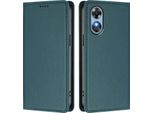 Custodia In Pelle Per Oppo A17/Oppo A17K, Custodia Magnetica In Finto Cuoio Con Supporto Verde